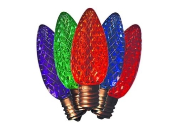 Picture of HOLIDAY BRIGHT LIGHTS 25LEDFC9TMUTWA Holiday Bright Lights LED C9 Multicolored 25 ct Replacement Christmas Light Bulbs (EA)