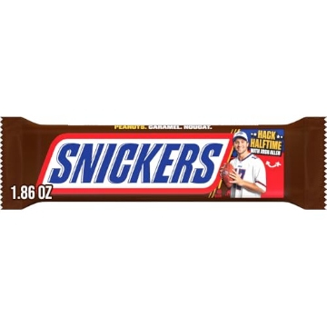 Picture of MARS 114454 SNICKERS Chocolate Candy Bar, Full Size 1.86 oz, Chocolate Snacks (PK-48-EA)