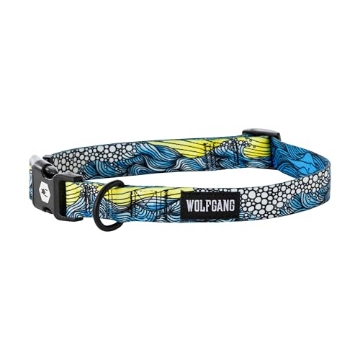 Picture of WOLFGANG MAN & BEAST WC-001-111 Wolfgang Heavy Duty, Adjustable Dog Collar with Quick Release Nylon Buckle for Walking & Training, DawnPatrol Print, Small (EA)