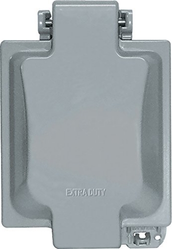 Picture of SIGMA ENGINEERED SOLUTIONS 14433M Sigma Engineered Solutions 14437 2-Gang Metal While-In-Use Weatherproof Cover, Gray (EA)