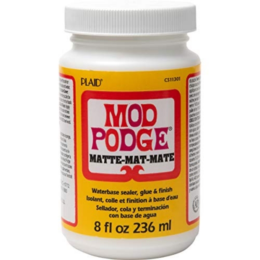 Picture of PLAID ENTERPRISES INC CS11301 Mod Podge Matte Sealer, Glue & Finish: All-in-One Craft Solution- Quick Dry, Easy Clean, for Wood, Paper, Fabric & More. Non-Toxic - Craft with Confidence, Made in USA, 8 oz., Pack of 1 (EA)