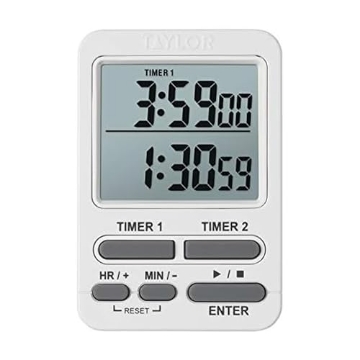 Picture of TAYLOR PRECISION PRODUCTS 5880 Taylor Dual Event Digital Timer w/Clock, White (EA)