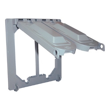 Picture of SIGMA ENGINEERED SOLUTIONS 14945 Sigma Engineered Solutions Weatherproof 14945 2-Gang Multi-Use Cover, Gray (EA)