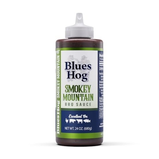 Picture of BLUES HOG LLC 70410 Blues Hog Smokey Mountain Barbeque Sauce, Natural Hickory Smoke BBQ Sauce Gluten-Free, Made in the USA, 24 oz (EA)
