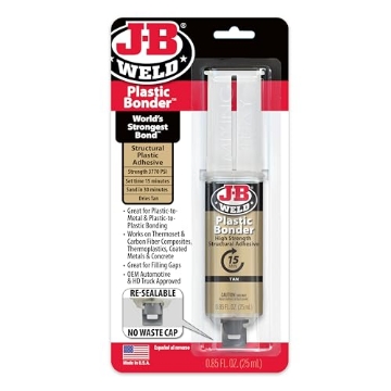 Picture of J B Weld 50133 J-B Weld 50133 Plastic Bonder Structural Adhesive Syringe - Tan - 25 ml (EA)