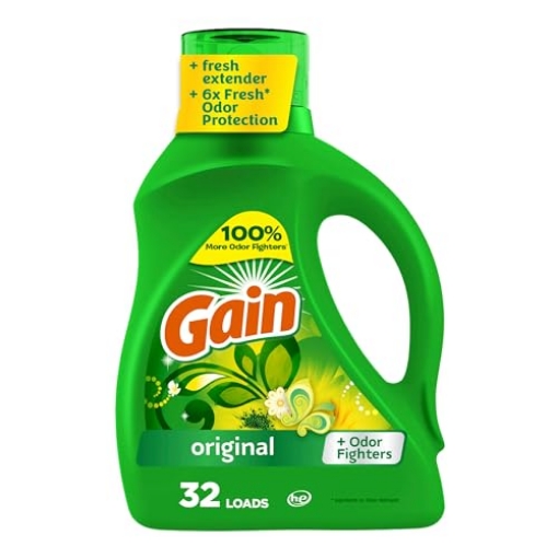 Picture of Gain 55861 Gain + Aroma Boost Laundry Detergent Liquid Soap, Original, 32 Loads 46 Fl Oz (CT-6-EA)