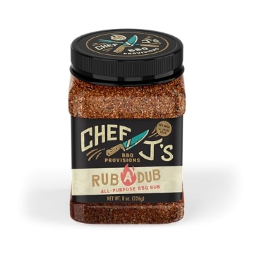 Picture of CHEF J'S BBQ PROVISIONS RUBADUB-CS Chef J's BBQ Provisions Rub-A-Dub, All-Purpose BBQ Rub Seasoning, 8 oz (EA)