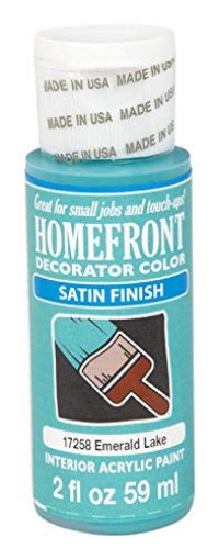 Picture of HOMEFRONT 17258 Homefront Satin Emerald Lake Hobby Paint 2 oz. (PK-3-EA)