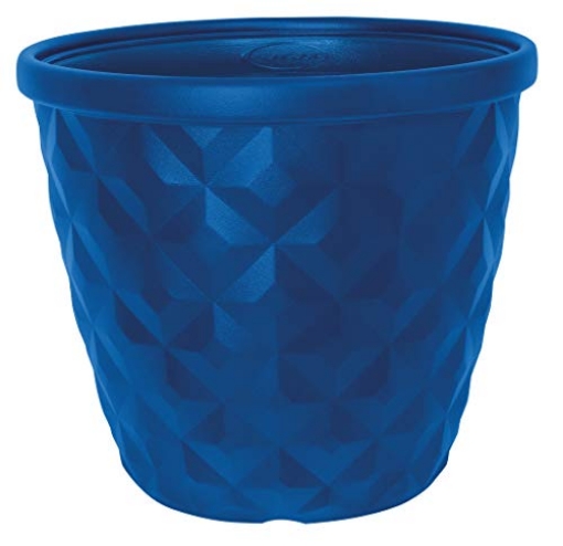 Picture of SUNCAST CORPORATION 1622B4 Suncast 1622B4 16" Pinehurst Resin Geometric Decorative Garden Planter, 4 Pack, Blue (EA)