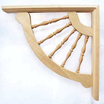 Picture of WADDELL MANUFACTURING CO. BR408 Waddell 12 in. L Prefinished Black Hardwood Decorative Bracket (EA)