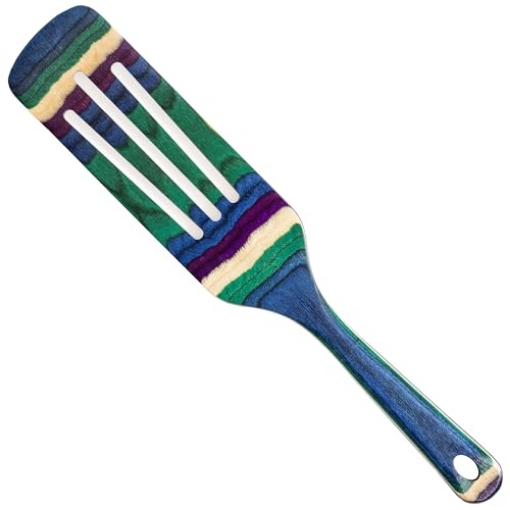 Picture of HOLLYWOOD CHAIRS INC 20-9604 Baltique Mumbai Collection 13" Wooden Spurtle Spatula – Colorful Birch Wood Cooking Utensil, Nonstick Safe, Versatile Stirring & Serving Tool (PK-12-EA)