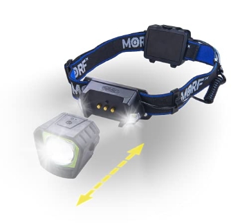 Picture of LB MARKETING INC BOS98575 Police Security Flashlights - MORF Removable R230 3 in 1 Headlamp Magnetic Flashlight - Perfect for Mechanics, Emergency Preparedness, Outdoor, Water Proof, Drop Proof (EA)