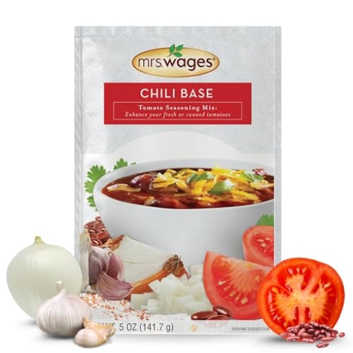 Picture of MRS. WAGES W537-J4425 Mrs. Wages Chili Base Canning Mix | Easy-To-Use | Simple Homemade Chili | Great Flavor | Easy To Freeze or Serve Fresh | 5 oz Packet (Value Pack of 12) (PK-12-EA)