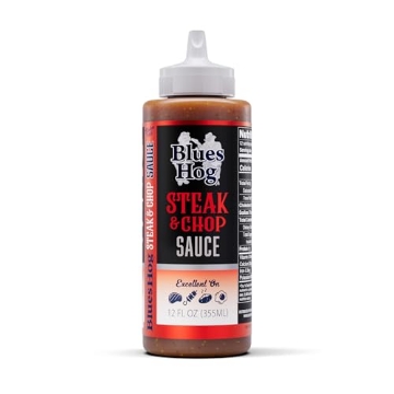 Picture of BLUES HOG LLC 40110 Blues Hog Steak & Chop Sauce, Gourmet Steak Sauce & Marinade, All-Natural, No High Fructose Corn Syrup, Gluten-Free, Made in the USA, 12oz (EA)