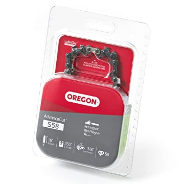 Picture of Oregon Laminations Company S58 Oregon S58 AdvanceCut Replacement Chainsaw Chain for 16-Inch Guide Bars, 58 Drive Links, Pitch: 3/8", .050" Gauge, Fits Remington, Skil, Wen, and More (EA)