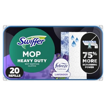 Picture of Swiffer 80374073 Swiffer Sweeper Heavy Duty Wet Mopping Cloths Multi Surface Refills, Lavender Scent, 20 count (EA)