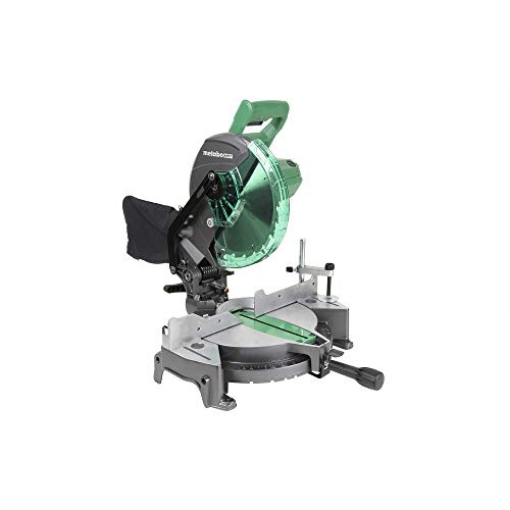 Picture of METABO HPT C10FCGSM Metabo HPT C10FCG 10" Compound Miter Saw, 15-Amp Motor, Single Bevel, 0-52 Degree Miter Angle Range, 0-45 Degree Bevel Range, Large Table, 5 Year Warranty (EA)