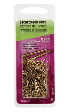 Picture of HILLMAN 122619 Hillman 122619 Escutcheon Pin, 5/8 in, 18 ga, Steel, Brass Plated6 (PK-6-EA)