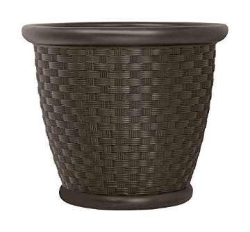 Picture of SUNCAST P181605E34 Suncast Sonora 15.75 in. H x 18 in. W Resin Planter Brown (PK-4-EA)