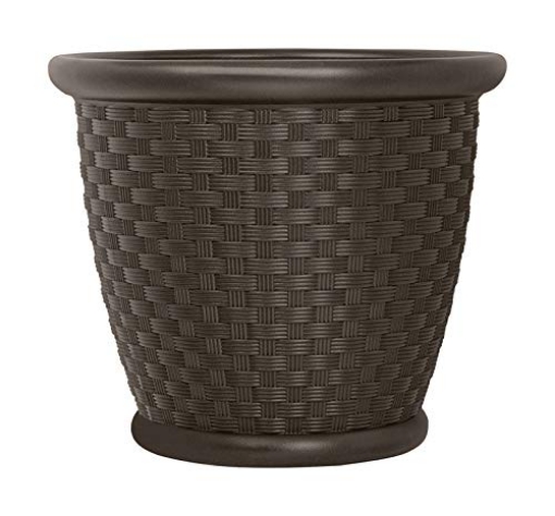 Picture of SUNCAST P181605E34 Suncast Sonora 15.75 in. H x 18 in. W Resin Planter Brown (PK-4-EA)
