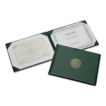Picture of ABILITYONE 7510007557077 7510007557077 SKILCRAFT Award Certificate Holder, 8 1/2" x 11", Army Seal, Green/Gold (EA)
