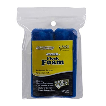 Picture of LINZER PRODUCTS CORP 4-FLK3T/P ArroWorthy 1004812 Pro-Line Flock Foam 0.375 in. x 4 Mini Paint Roller Cover - Case of 2 - Pack of 1212 (PK-12-EA)