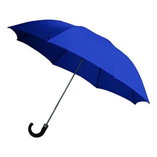 Picture of RAINBRELLA 48135 Rainbrella 2-Fold Auto Open Umbrella with Sleeve and Plastic Hook Handle, Blue, 42", 48135 (EA)
