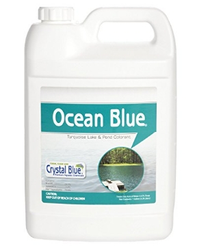 Picture of CRYSTAL BLUE 00112 Crystal Blue Ocean Blue Pond Dye - 1 Gallon - Aqua Blue Color Treats up to 1 Acre - Clean, Clear & Aqua Blue Water - Environmentally Friendly Pond Dye (EA)
