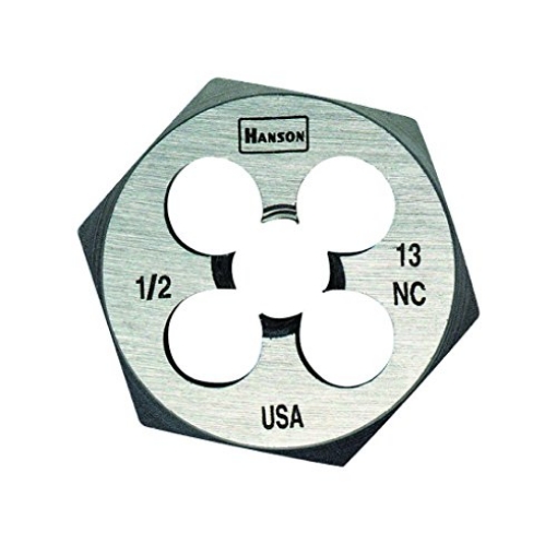 Picture of Irwin Unibit 9444 High Carbon Steel Fractional Hexagon Dies - die 1/2-13nc1 hex carded (EA)