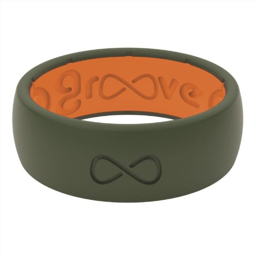 Picture of GROOVEVENTURES LLC R1-010-10 Groove Life Men's Round Green/Orange Ring Silicone Water Resistant Size 10 (EA)