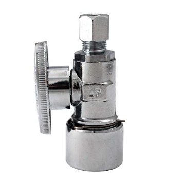 Picture of THE KEENEY MANUFACTURING COMPANY K2636PCPO KEENEY K2636PCPO Quarter Turn Quick Lock Straight Valve 1/2 in. x 1/4 in, Silver (EA)