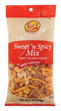 Picture of Kar's Nuts 8624 Kar's Fresh Harvest Sweet 'n Spicy Snack Mix 6 oz. Bagged (PK-12-EA)