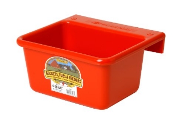 Picture of LITTLE GIANT LADDER SYSTEMS LLC MF6-RED Little Giant® Plastic Mini Feeder | Fence Feeder | Goat Feeder | Durable & Mountable Bucket for Livestock | Made in USA | 6 Quart | Red (EA)