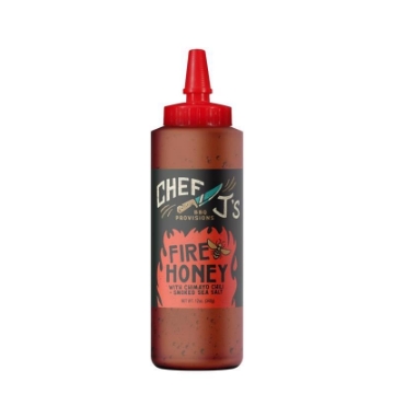 Picture of CHEF J'S BBQ PROVISIONS FIRE HONEY 12OZ Jason Kyle Morse 5280 Culinary BBQ Provisions Sweet and Spicy Fire Honey 12 oz. - Case of: 1 (EA)