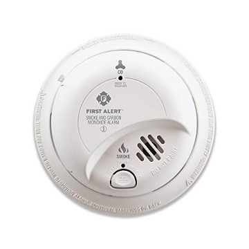 Picture of First Gear 1039807 FIRST ALERT SC9120B Corded Electric Combination Alarm with Adapter Plugs for Easy Replacement (EA)