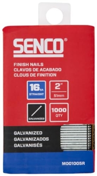 Picture of SENCO FASTENING SYSTEMS M001005R SENCO M001005R 2" 16 Gauge Straight Finish Nails, Galvanized Finish 1,000 Count Pack (EA)