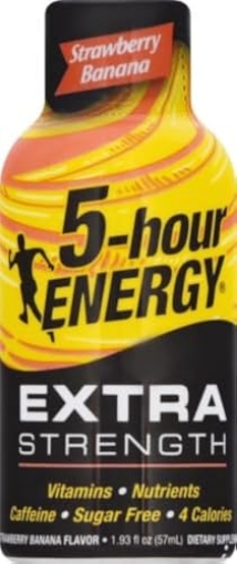 Picture of 5 Hour Energy 786127 5-Hour Energy Extra Strength Sugar Free Strawberry/Banana Energy Shot 1.93 oz. - Case of: 12;12 (PK-12-EA)
