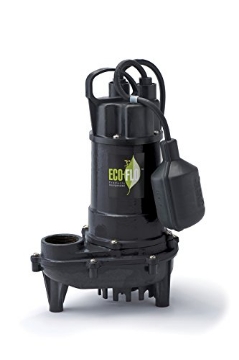 Picture of Eco Flo ECD33W ECO-FLO Products ECD33W Cast Iron Sump Pump with Wide Angle Switch, 1/3 HP, 3,300 GPH (EA)