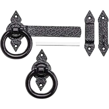 Picture of National/Spectrum Brands N109-008 National Hardware N109-008 8" Black Steel Gate Latch - Traditional Style (EA)