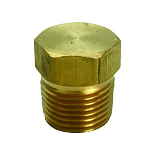 Picture of JMF COMPANY 4505079 JMF 3/4 in. Dia. MPT Yellow Brass Hex Head Plug (PK-5-EA)