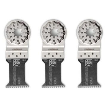 Picture of FEIN POWER TOOLS INC 63502133270 Fein Starlock E-Cut Standard Saw Blade - Precision Cutting for Wood, Drywall & Plastics with Set Teeth, 1-3/8" Medium Width, 2" Length, 3-Pack - 63502133270 (EA)