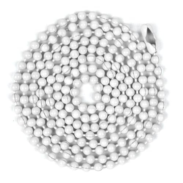 Picture of JANDORF SPECIALTY HARDWARE 60373 Jandorf Beaded Chain #6, 3' with Connector – White Finish (EA)