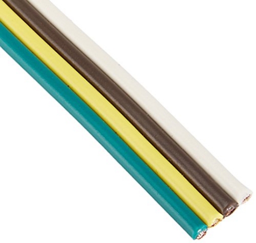 Picture of Coleman Woods Wire 515440318 Coleman Cable 515440318, 14-Gauge 51544-03 100-Feet Spool of Trailer Wire, 4-Conductor, Brown (EA)