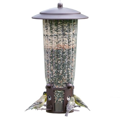 Picture of Woodstream Victor Rodnt D 334 Perky-Pet 334-1SR Squirrel-Be-Gone Max Large Wild Bird Feeder with Flexports, Squirrel Proof Bird Feeder with Weight-Activated Perches - 4LB Seed Capacity (PK-2-EA)