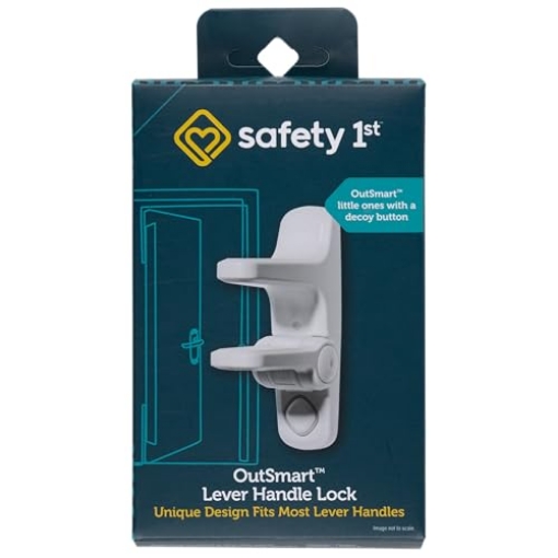 Picture of SAFETY 1ST HS289 Safety 1st OutSmart Child Proof Door Lever Lock, White, 1 Count (PK-2-EA)