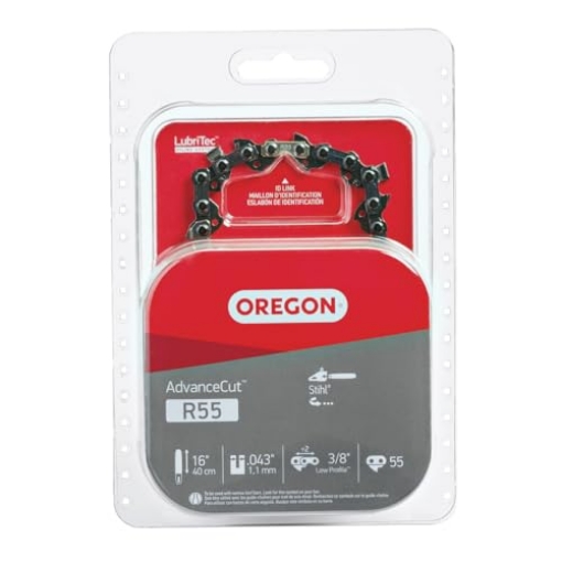 Picture of Oregon Laminations Company R55 Oregon R55 AdvanceCut Chainsaw Chain for 16-Inch Bar, 55 Drive Links, Low-kickback chain fits several Stihl models , Grey (EA)