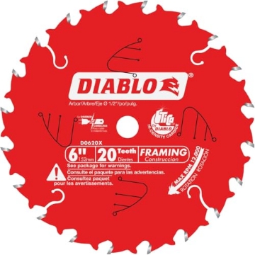 Picture of Diablo D0620X Diablo D0620X 6" 20T Diablo™ Porter Cable Saw Boss Blade (EA)