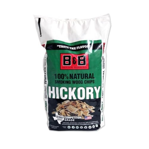 Picture of B&B CHARCOAL 00121 B&B Charcoal Hickory Wood Smoking Chips 180 cu. in. - Case of: 1 (EA)