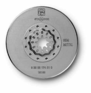 Picture of FEIN POWER TOOLS INC 63502174210 Fein Starlock HSS Saw Blade - Precision Cutting up to 1/16" on Sheet Metals, Wood, GFRP & Plastics, Bimetal with Metal Teeth, Circular Shape, 3-11/32" Diameter - 63502174210 (EA)