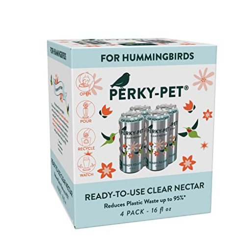 Picture of Woodstream Victor Rodnt D 522 Perky-Pet 522 Ready-to-Use Clear Hummingbird Nectar in Recyclable Aluminum Can - 4 Cans, 16 oz Each - 64 Fl oz (EA)